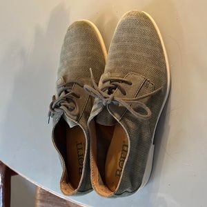 Beautiful gray blue diede oxfords in perfect condition never worn .
